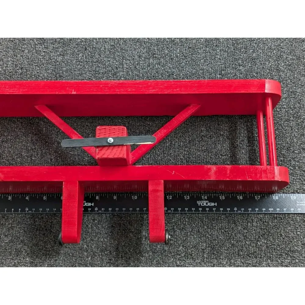 Mr. Train Red Wood Decorative Airplane Wall Shelf Decor Wheels Propeller Move
